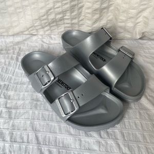 Birkenstock Arizona essentials EVA sandals- 38 narrow Metallic Silver